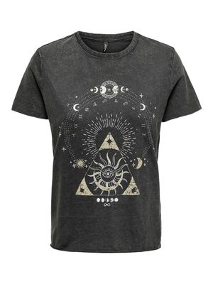 ONLLUCY LIFE REG S/S TOP JRS NOOS Black/Zodiac