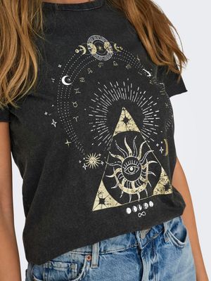 ONLLUCY LIFE REG S/S TOP JRS NOOS Black/Zodiac
