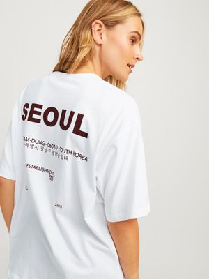 JXNELLY LOOSE SS TEE JRS Bright White-SEOUL