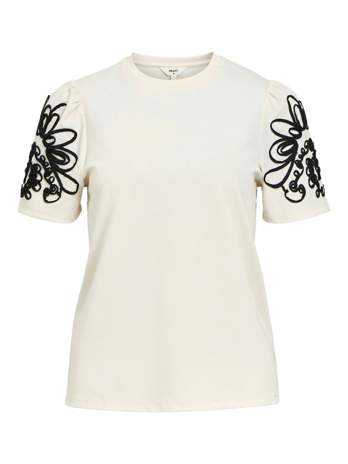 OBJCAROLINE JOANA SS TOP E DIV White/Black tape
