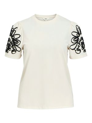 OBJCAROLINE JOANA SS TOP E DIV White/Black tape