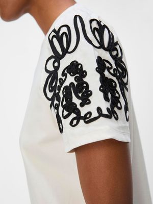 OBJCAROLINE JOANA SS TOP E DIV White/Black tape