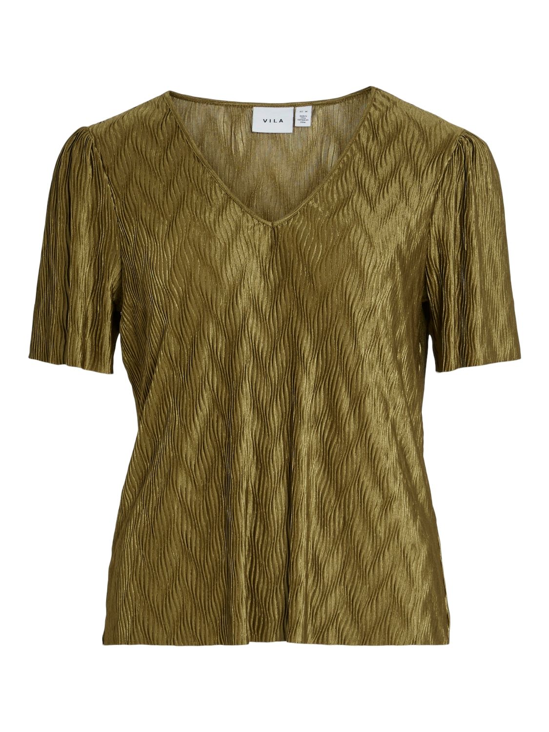 VIPLIRA V-NECK S/S TOP/R Gothic Olive