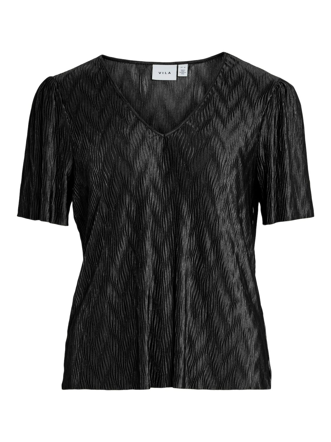 VIPLIRA V-NECK S/S TOP/R Black Beauty