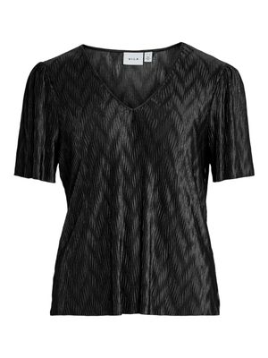 VIPLIRA V-NECK S/S TOP/R Black Beauty