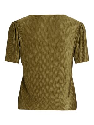 VIPLIRA V-NECK S/S TOP/R Gothic Olive