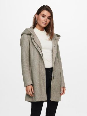 ONLSEDONA LIGHT COAT OTW NOOS Walnut-MELANGE w. PUMICE STONE