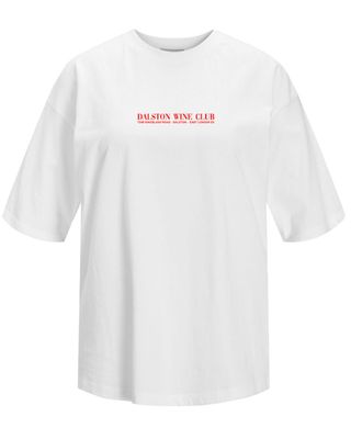 JXMILLOW LOOSE SS TEE JRS FT24 Bright White-WINE CLUB