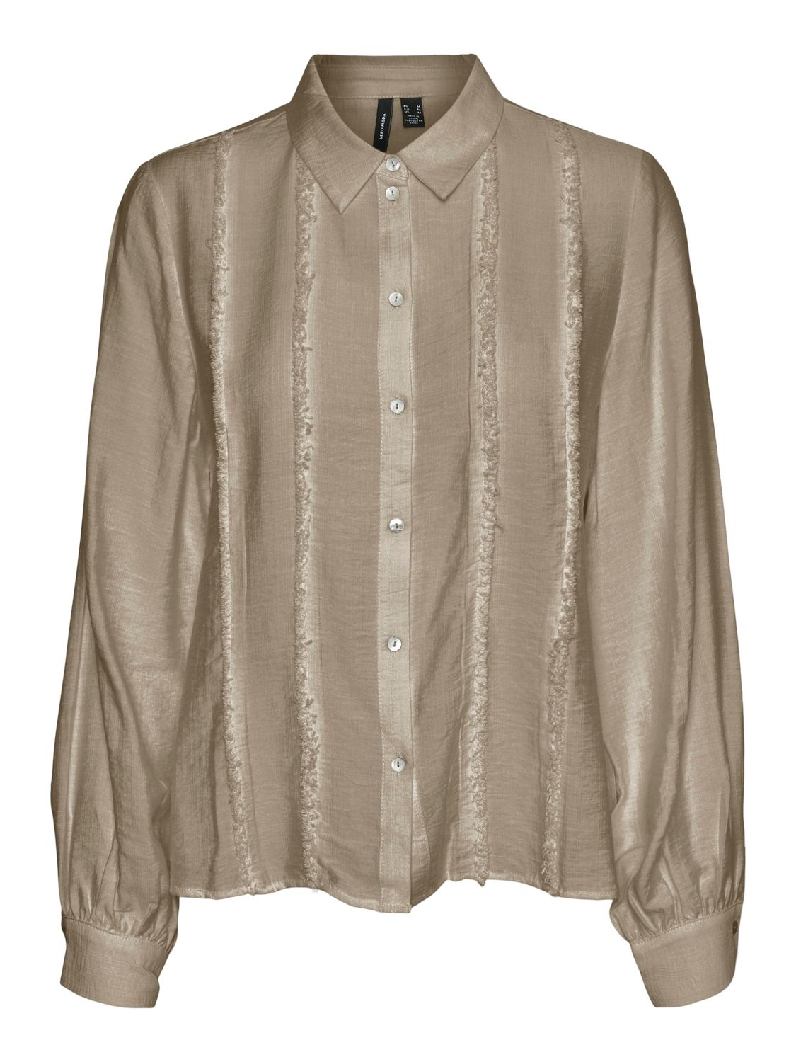 VMJESS DETAIL LS SHIRT WVN Silver Mink