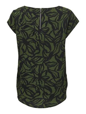 ONLVIC S/S AOP TOP NOOS PTM Rifle Green/Bloom dr