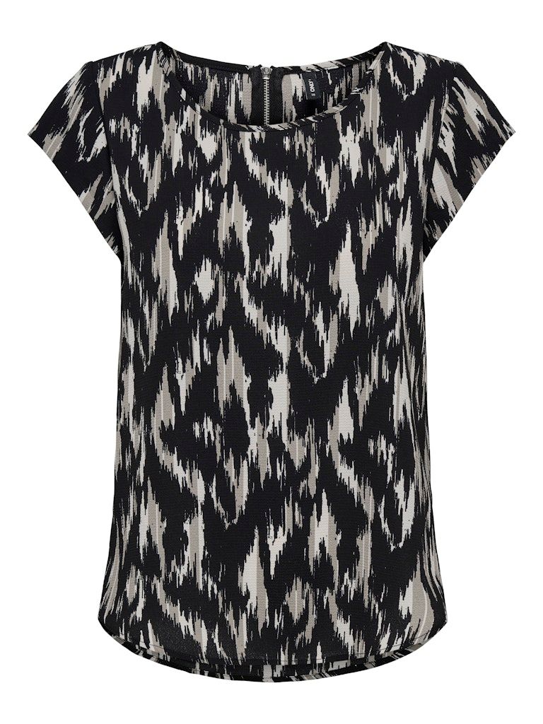 ONLVIC S/S AOP TOP NOOS PTM Black/581 Black scar