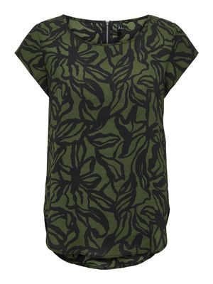 ONLVIC S/S AOP TOP NOOS PTM Rifle Green/Bloom dr