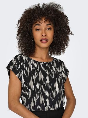 ONLVIC S/S AOP TOP NOOS PTM Black/581 Black scar