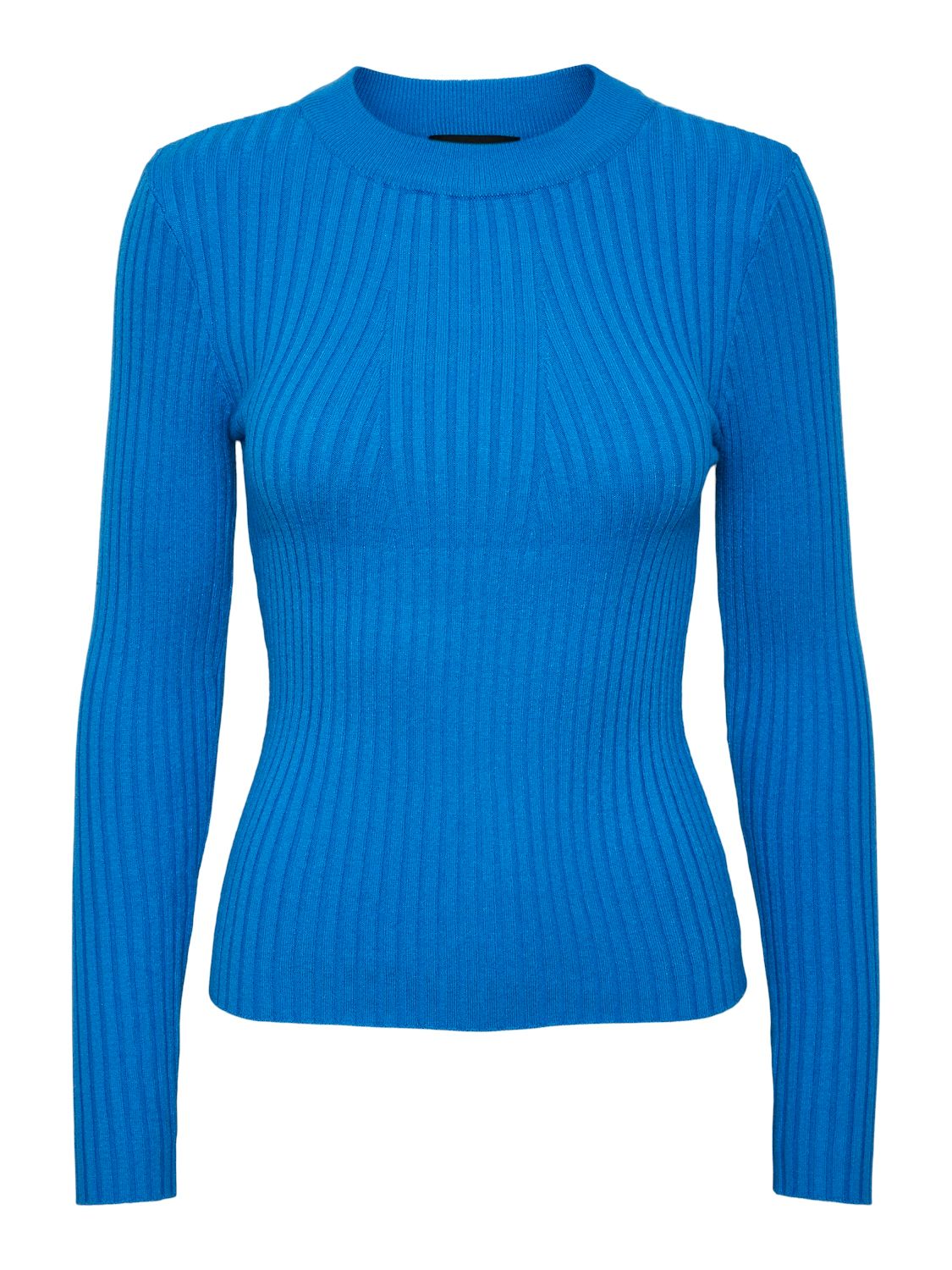 PCCRISTA LS O-NECK KNIT NOOS BC French Blue