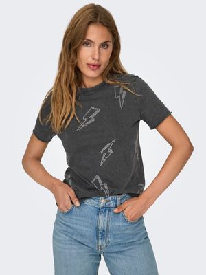 ONLHARPER LIFE S/S TOP BOX JRS Black-Rocking thunder