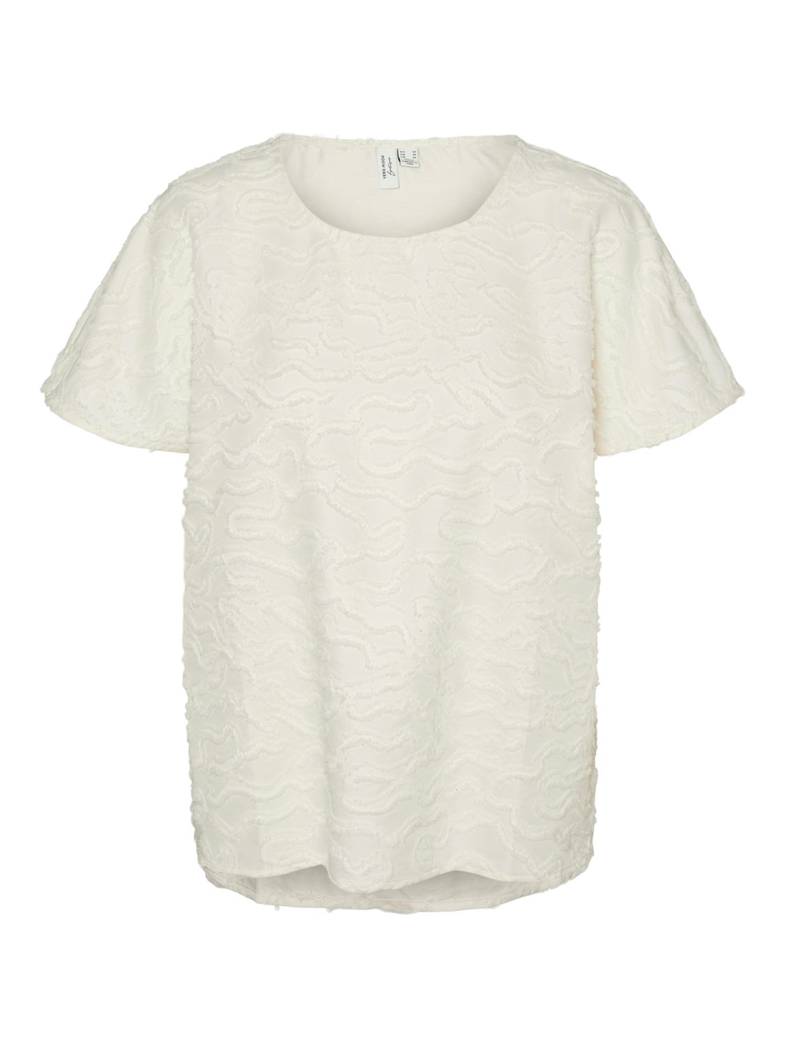 VMOROSE C/S O-NECK TOP WVN BTQ Birch