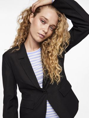 PCSIMONE LS FITTED BLAZER NOOS BC Black