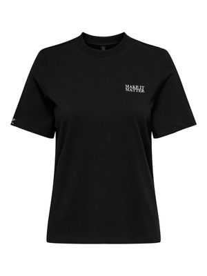 ONLBELLA LIFE S/S SIMPLE TOP BOX JRS Black-Significant n labels