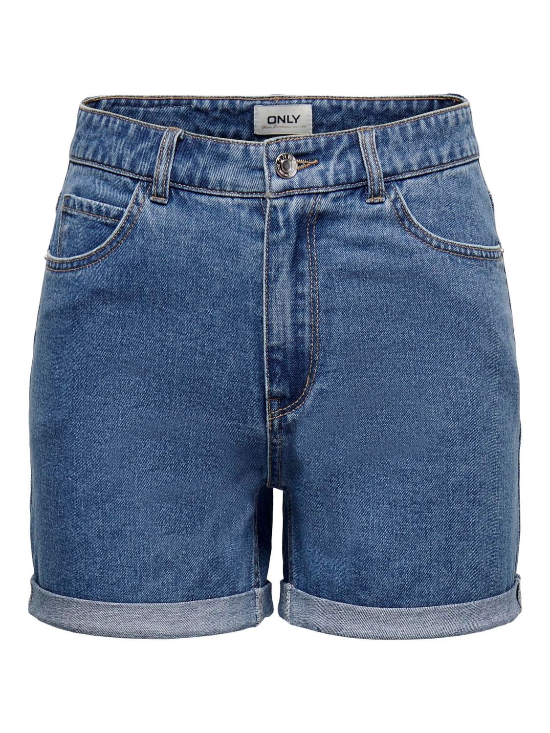 ONLVEGA HW MOM DNM SHORTS NOOS Medium Blue Denim