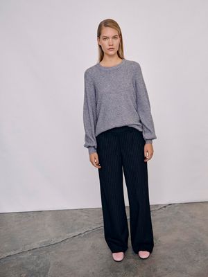 OBJLISA WIDE PANT AOP NOOS Black/Grey