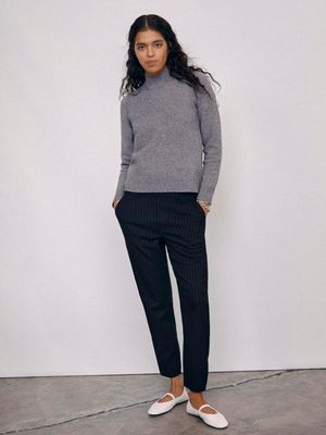 OBJLISA SLIM PANT AOP NOOS Black/Grey