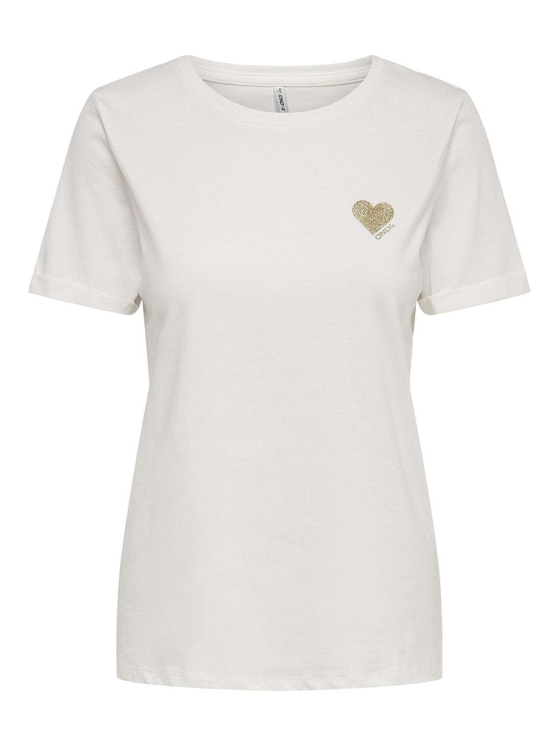 ONLKITA LIFE S/S TOP NOOS Cloud Dancer/GOLD GL