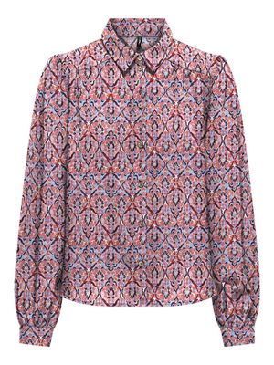 ONLNOVA LIFE VIS L/S EMMA SHIRT AOP Red Orange/591 Soul