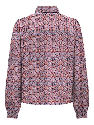 ONLNOVA LIFE VIS L/S EMMA SHIRT AOP Red Orange/591 Soul