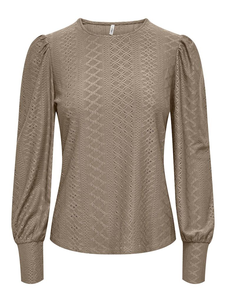 ONLSANDRA L/S PUFF TOP JRS NOOS Weathered Teak