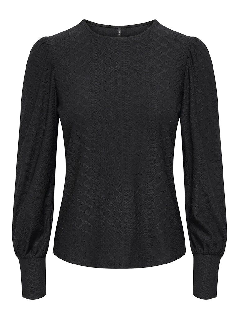 ONLSANDRA L/S PUFF TOP JRS NOOS Black
