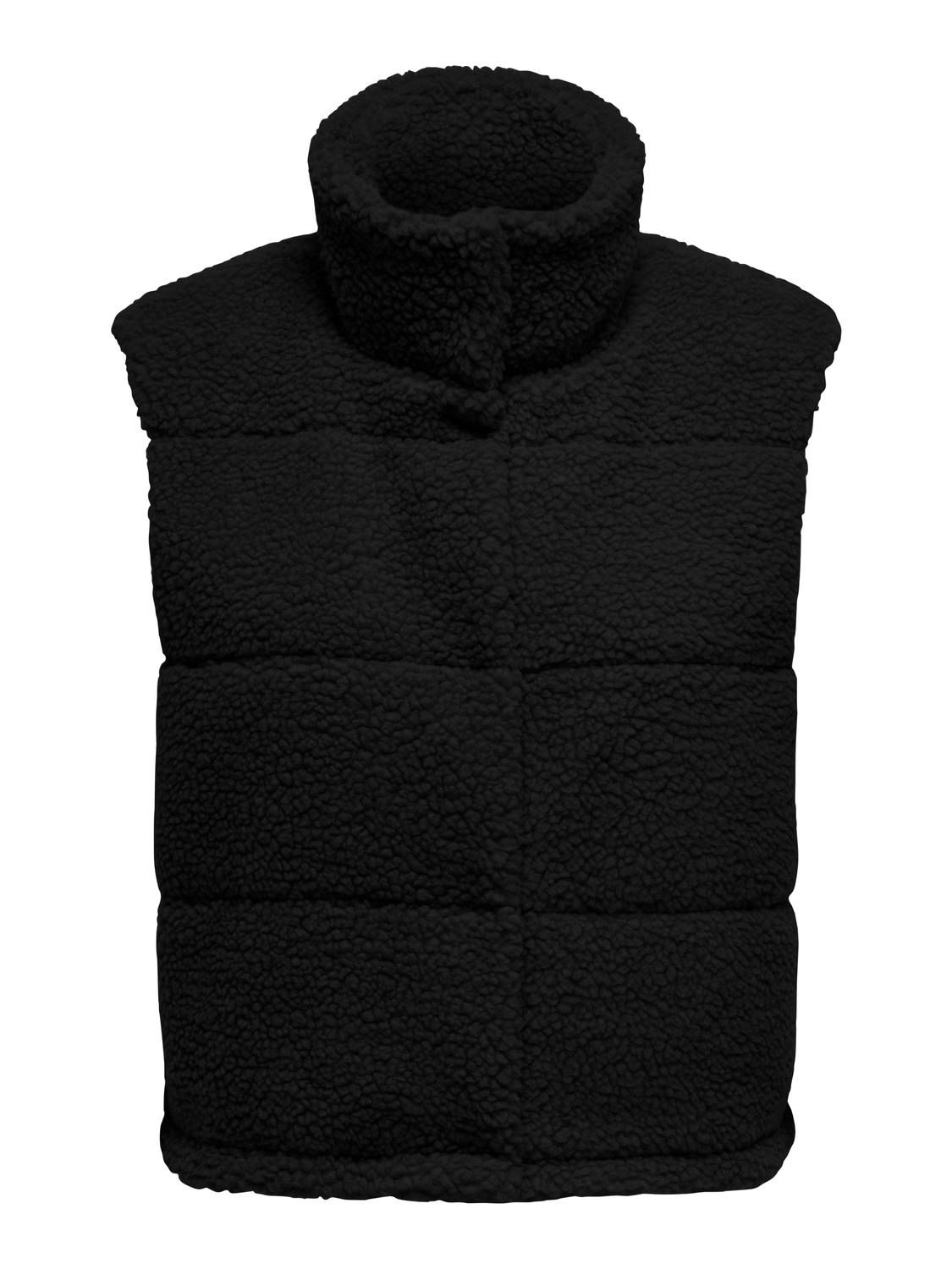 ONLSANDRA TEDDY WAISTCOAT LIFE CC OTW Black