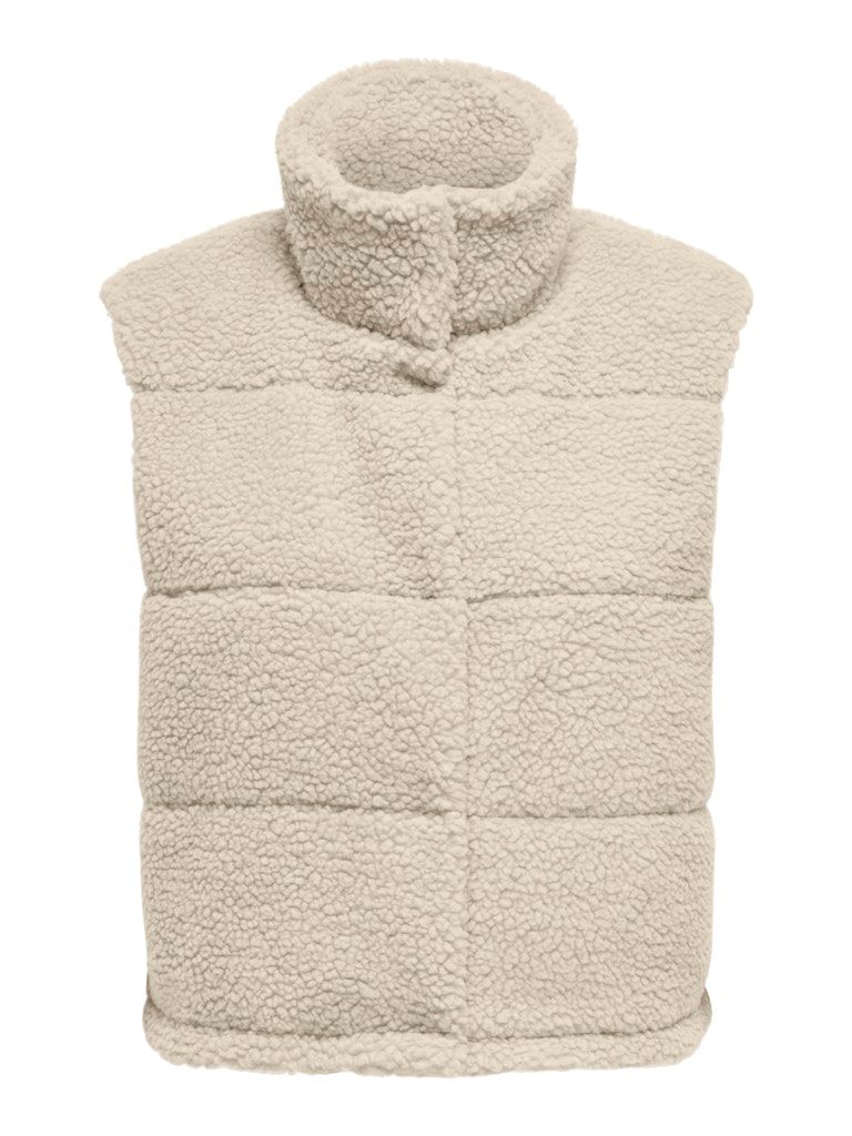 ONLSANDRA TEDDY WAISTCOAT LIFE CC OTW Pumice Stone