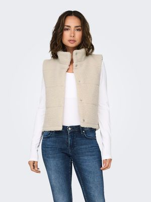 ONLSANDRA TEDDY WAISTCOAT LIFE CC OTW Pumice Stone