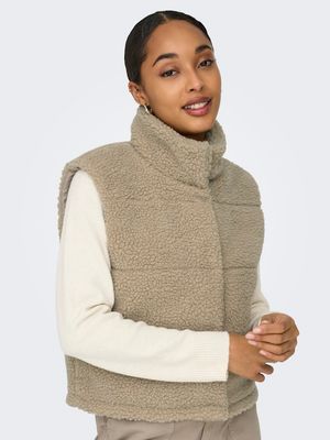 ONLSANDRA TEDDY WAISTCOAT LIFE CC OTW Humus