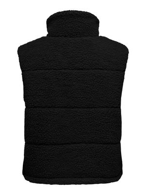 ONLSANDRA TEDDY WAISTCOAT LIFE CC OTW Black