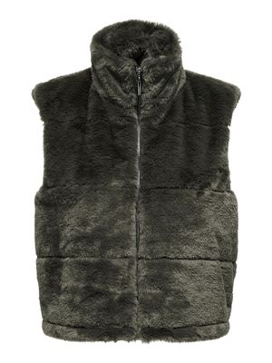ONLVIDA FAUX FUR WAISTCOAT CC OTW Thunderstorm