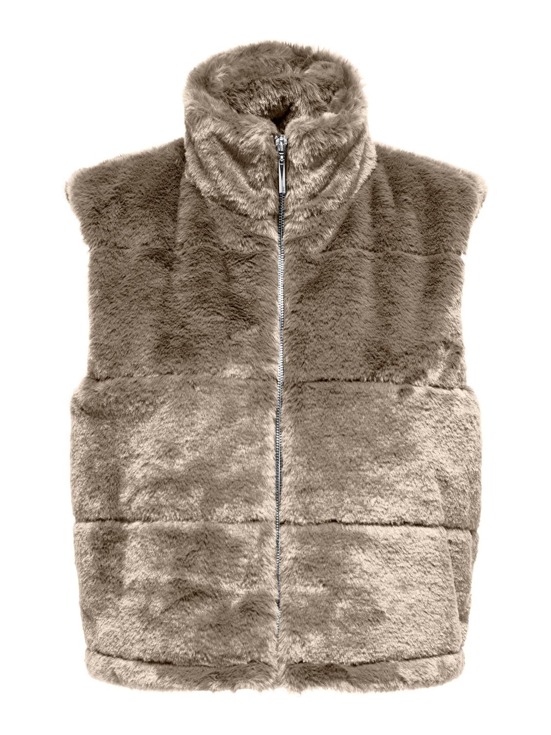 ONLVIDA FAUX FUR WAISTCOAT CC OTW Weathered Teak