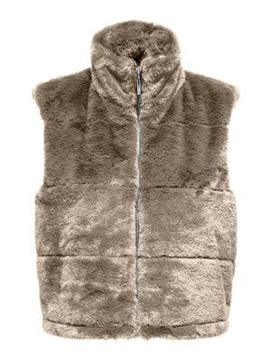ONLVIDA FAUX FUR WAISTCOAT CC OTW Weathered Teak