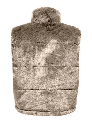 ONLVIDA FAUX FUR WAISTCOAT CC OTW Weathered Teak