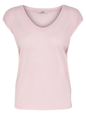 ONLSILVERY S/S V NECK LUREX TOP JRS NOOS Ballad Blue/COMB C