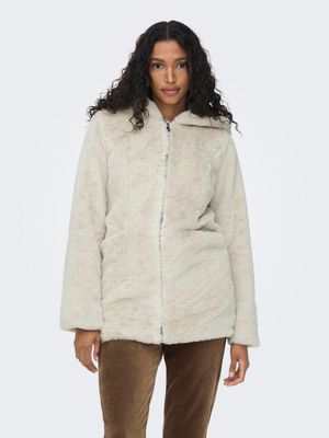 ONLMALOU FAUX FUR COAT CC OTW Pumice Stone