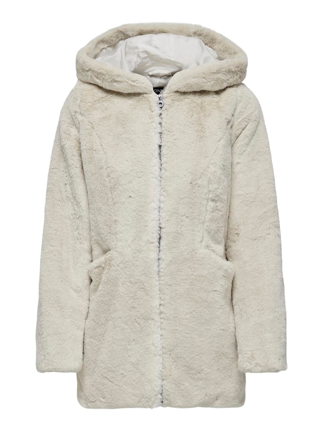 ONLMALOU FAUX FUR COAT CC OTW Pumice Stone