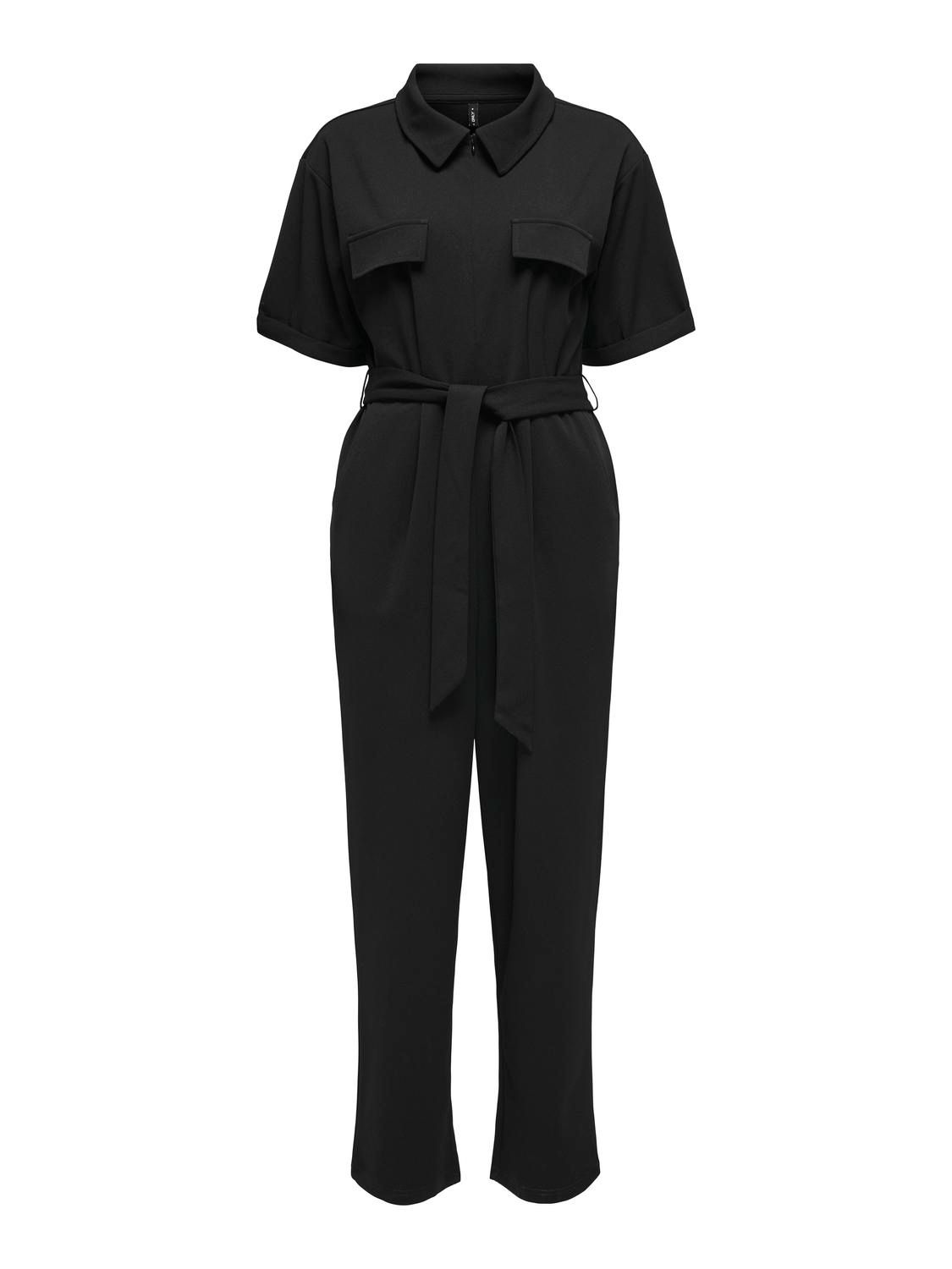 ONLHENNA LIFE S/S JUMPSUIT JRS Black