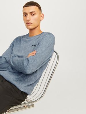 JJ BRAD KNIT CREW NECK AW24 Mountain Spring-MELANGE