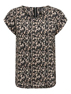 ONLVIC S/S AOP TOP NOOS PTM Black/Cora graphic
