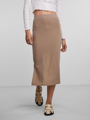 PCKYLIE MW MIDI SKIRT NOOS BC Silver Mink