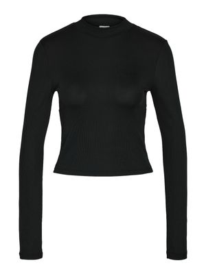 NMANNIE L/S OPEN BACK RIB TOP JRS Black