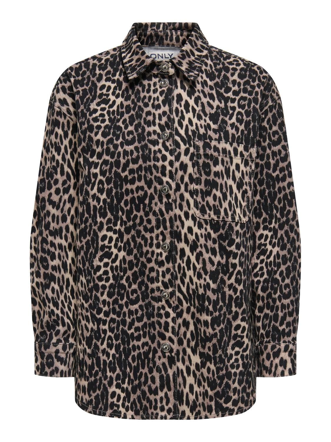 ONLANLIE LS AOP SHACKET PNT Black/LEO