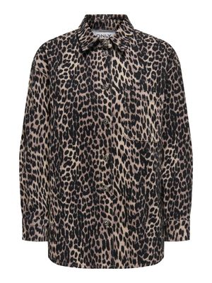 ONLANLIE LS AOP SHACKET PNT Black/LEO