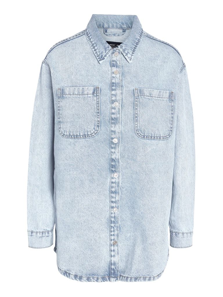 NMALVA L/S DENIM SHACKET AZ352LB NOOS Light Blue Denim